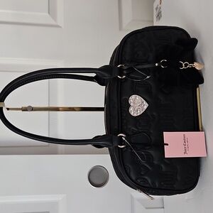 Juicy Couture NWT Satchel w/Bow and Heart Bag Charm